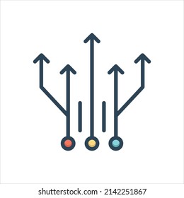 Icono de ilustración de color vectorial para paralelo