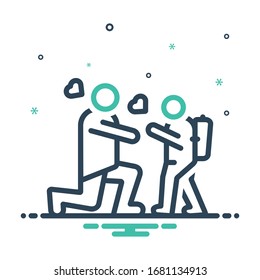 Vector colorful illustration icon for parent love