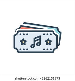 Vector colorful illustration icon for passes