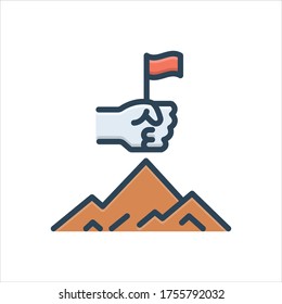 Vector colorful illustration icon for passion