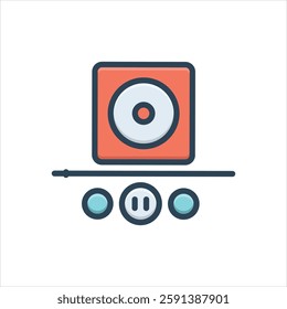 Vector colorful illustration icon for pause