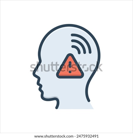 Vector colorful illustration icon for pay attention