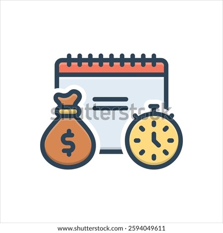 Vector colorful illustration icon for payday