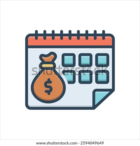 Vector colorful illustration icon for payday