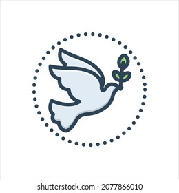 Vector colorful illustration icon for peace