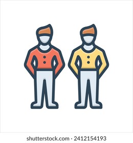 Vector colorful illustration icon for people