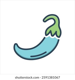 Vector colorful illustration icon for pepper