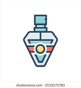 Vector colorful illustration icon for perfume