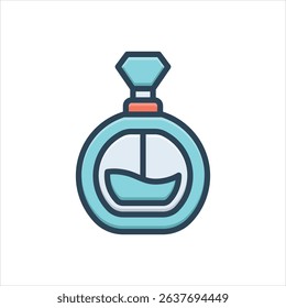 Vector colorful illustration icon for perfume