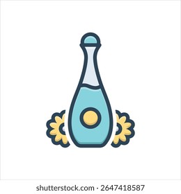 Vector colorful illustration icon for perfume