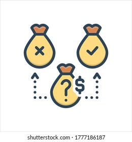 Vector colorful illustration icon for perhaps