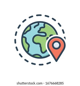 Vector colorful illustration icon for periphery