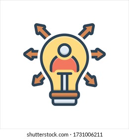Vector colorful illustration icon for personal solution