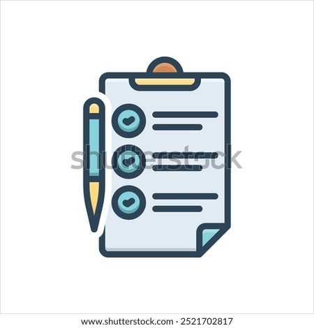 Vector colorful illustration icon for petition