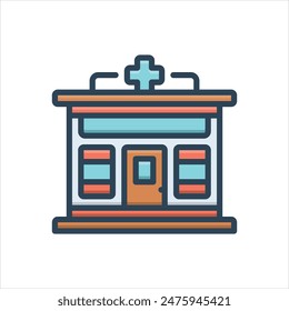 Vector colorful illustration icon for pharmacy