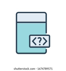 Vector colorful  illustration icon for php