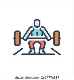 Vector colorful illustration icon for physical activity