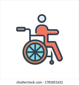 Vector colorful illustration icon for physically