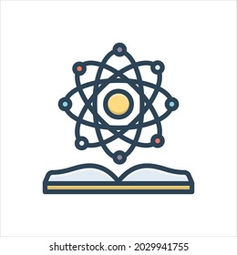 Vector colorful illustration icon for  physics
