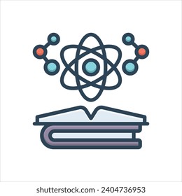 Vector colorful illustration icon for physics