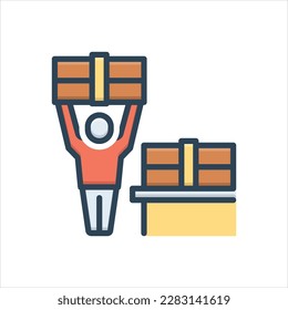 Vector colorful illustration icon for pick
