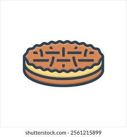 Vector colorful illustration icon for pie