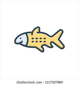 Vector colorful illustration icon for pike