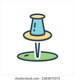 Vector colorful  illustration icon for pin