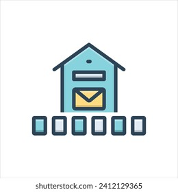 Vector colorful illustration icon for pin code