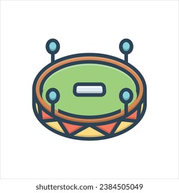 Vector colorful  illustration icon for pitch