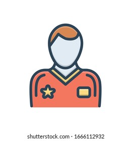 Vector colorful illustration icon for player