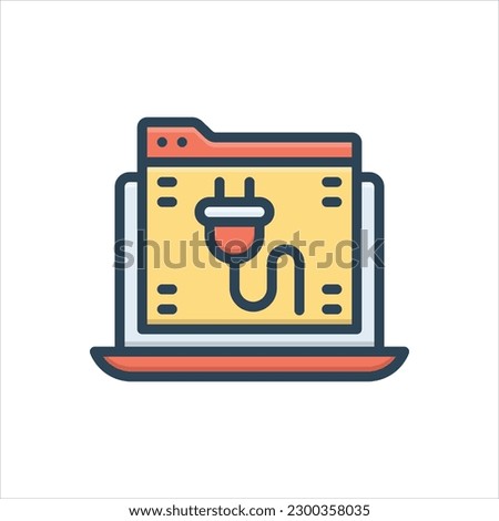 Vector colorful illustration icon for plugin