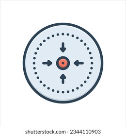 Vector colorful illustration icon for point