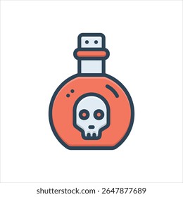 Vector colorful illustration icon for poison
