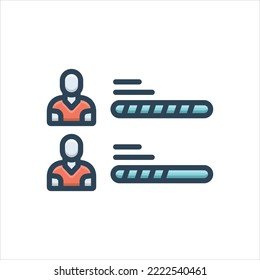 Vector colorful illustration icon for polls