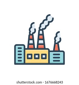 Vector colorful illustration icon for pollutant