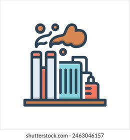 Vector colorful illustration icon for pollution