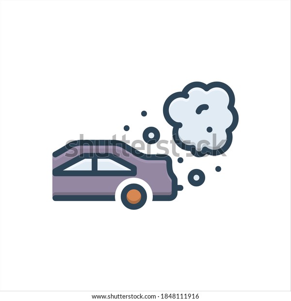 Vector colorful\
illustration icon for\
pollution