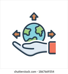 Vector colorful illustration icon for  possible