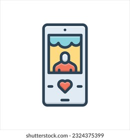Icono de ilustración de color vectorial para publicaciones