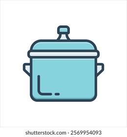 Vector colorful illustration icon for pot