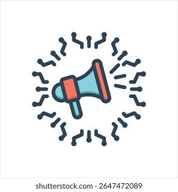 Vector colorful illustration icon for pr strategy