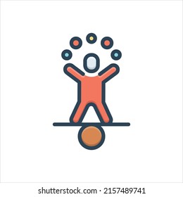 Vector colorful illustration icon for practice