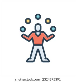Vector colorful illustration icon for practices
