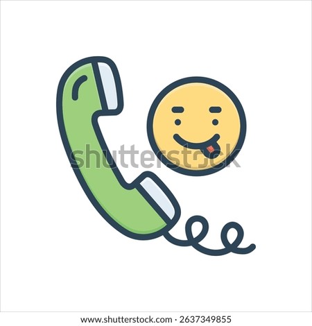 Vector colorful illustration icon for prank