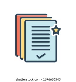 Vector colorful illustration icon for precedence
