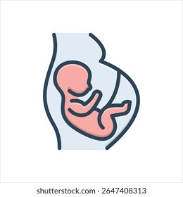 Vector colorful illustration icon for pregnancy
