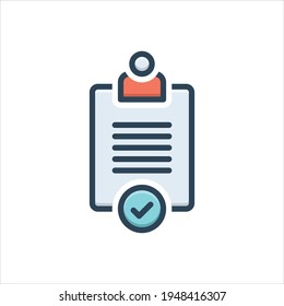 Vector colorful illustration icon for preliminary
