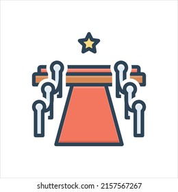 Vector colorful illustration icon for premier
