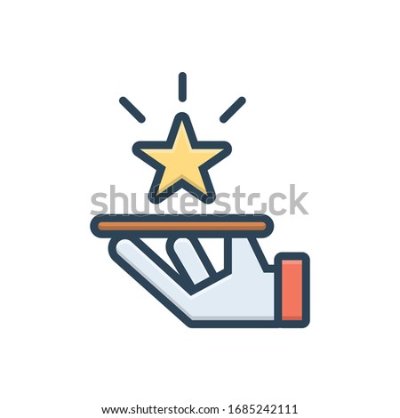 Vector colorful illustration icon for premium service